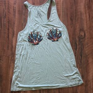 Sequin Mermaid Bra Tank Sz. Medium